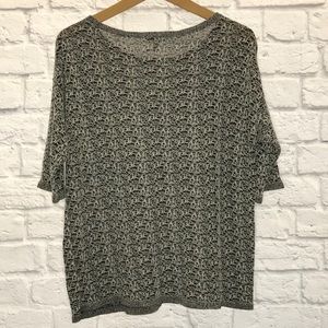 Eileen Fisher Black & White Knit Top